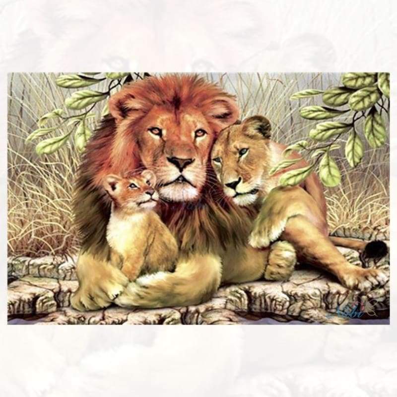 Hot Sale Family Lions 5d Diy Diamond Painting Kits VM7791