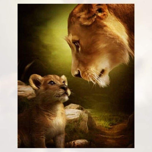 Hot Sale Family Lions Portrait 5d Diy Diamond Painting Kits VM7797