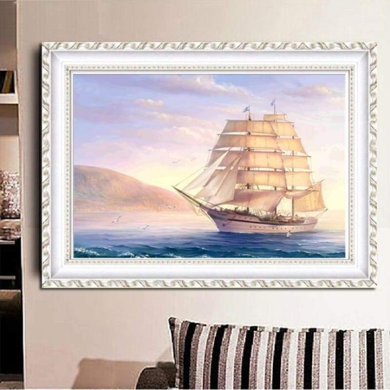 2019 New Arrival 5d Diy Boats Diamond Painting Kits AF9006