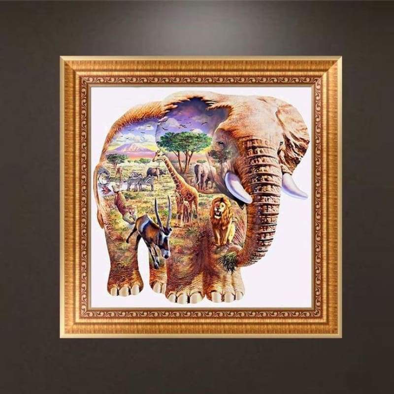 New Best Modern Art Elephant Diy 5d Diamond Painting Kits QB5396