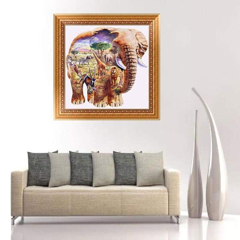 New Best Modern Art Elephant Diy 5d Diamond Painting Kits QB5396