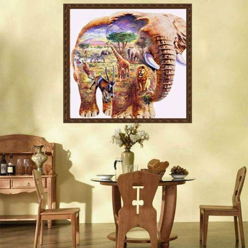 New Best Modern Art Elephant Diy 5d Diamond Painting Kits QB5396