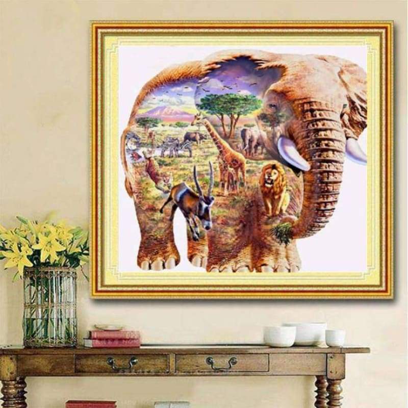 New Best Modern Art Elephant Diy 5d Diamond Painting Kits QB5396