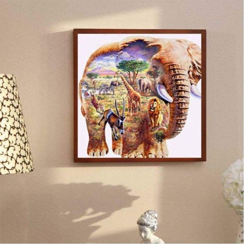 New Best Modern Art Elephant Diy 5d Diamond Painting Kits QB5396