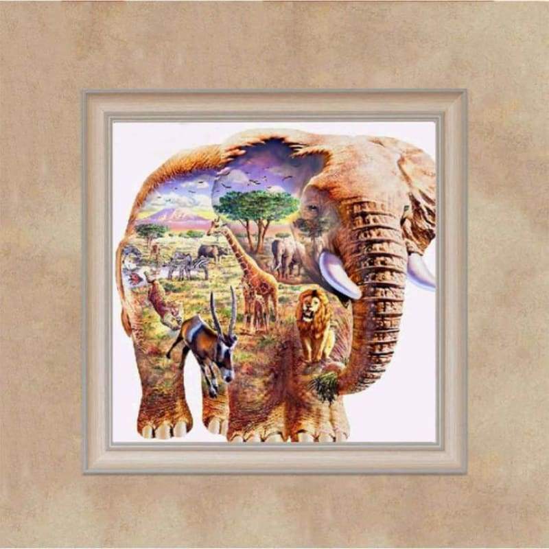 New Best Modern Art Elephant Diy 5d Diamond Painting Kits QB5396