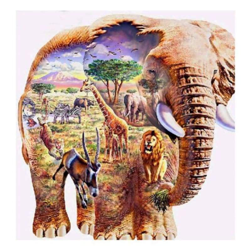 New Best Modern Art Elephant Diy 5d Diamond Painting Kits QB5396