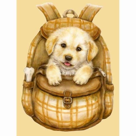 New Hot Sale Diamond Line Painting Dog In Bag Diy Diamond Painting Kits VM09050