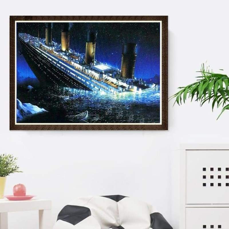 2019 New Hot Sale Full Square Drill Titanic Ship 5d Diy Diamond Painting Kits VM9870