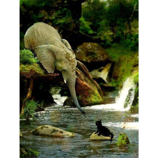 New Hot Sale Photo Elephant 5d Diy Diamond Painting Kits VM9056