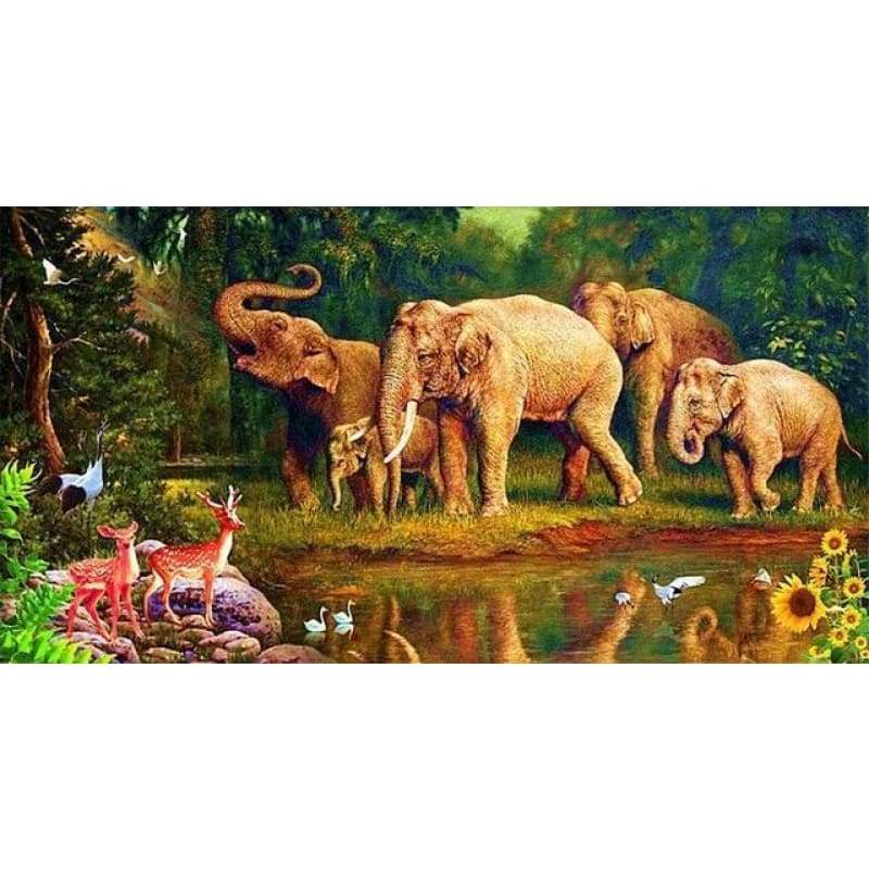 New Hot Sale Photo Elephant 5d Diy Diamond Painting Kits VM9060