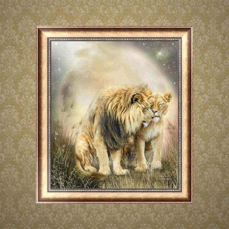 New Modern Art Style Lion Pattern Diy 5d Full Diamond Painting Kits QB5879