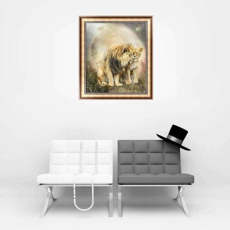 New Modern Art Style Lion Pattern Diy 5d Full Diamond Painting Kits QB5879