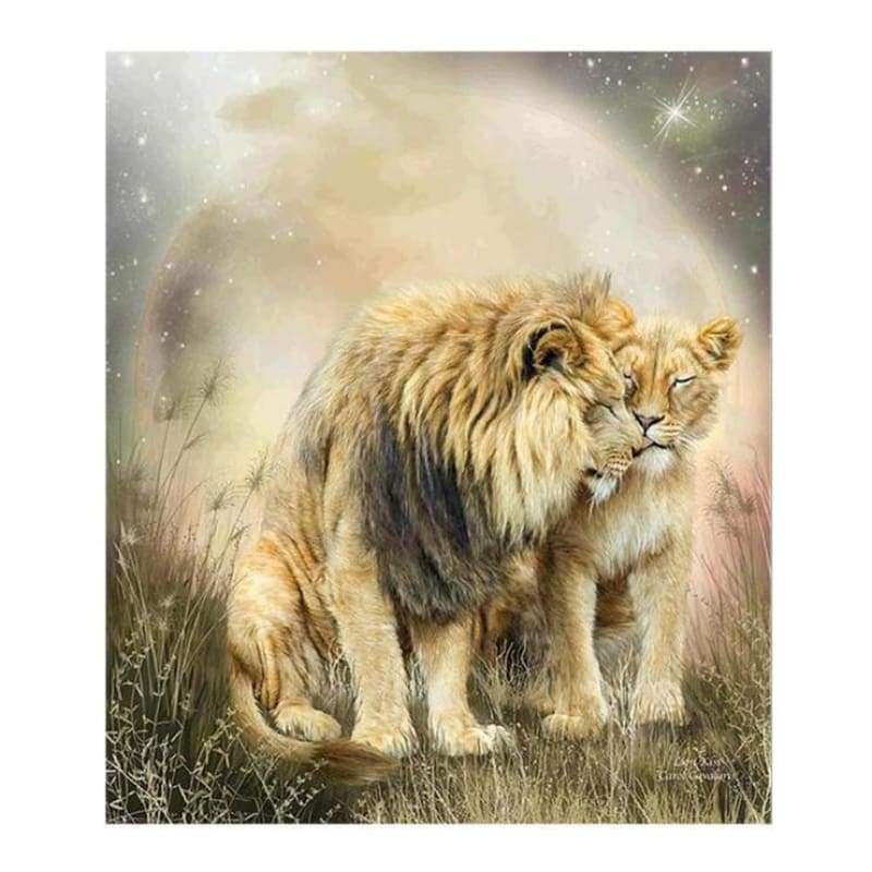 New Modern Art Style Lion Pattern Diy 5d Full Diamond Painting Kits QB5879