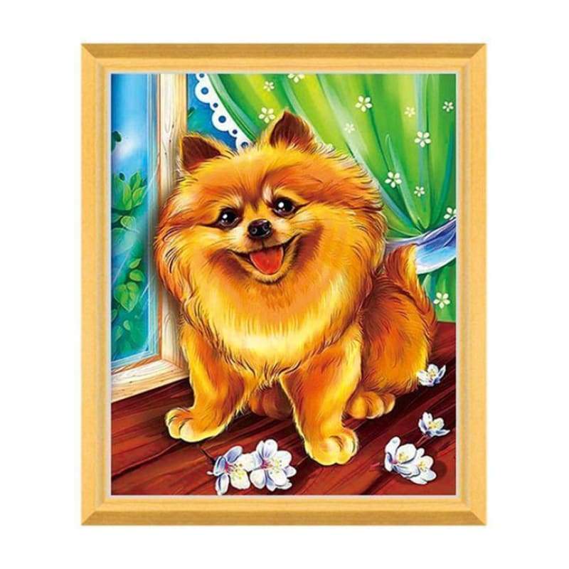 New Oil Painting Style Pet Dog Diy 5d Full Diamond Painting Kits QB5463