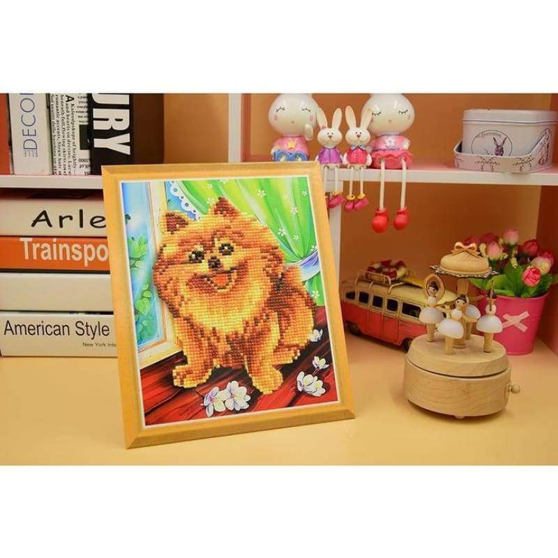 New Oil Painting Style Pet Dog Diy 5d Full Diamond Painting Kits QB5463