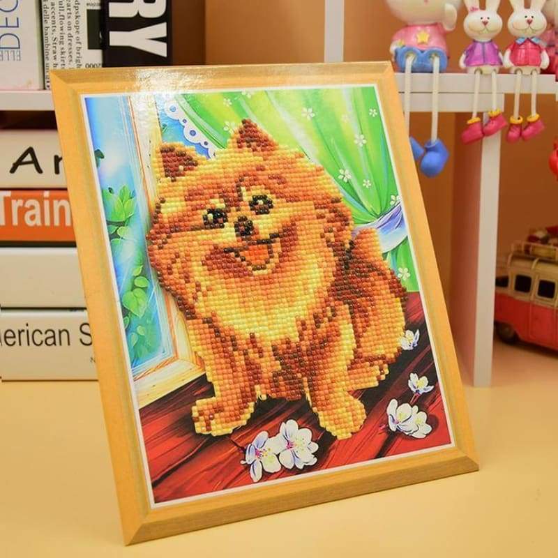 New Oil Painting Style Pet Dog Diy 5d Full Diamond Painting Kits QB5463