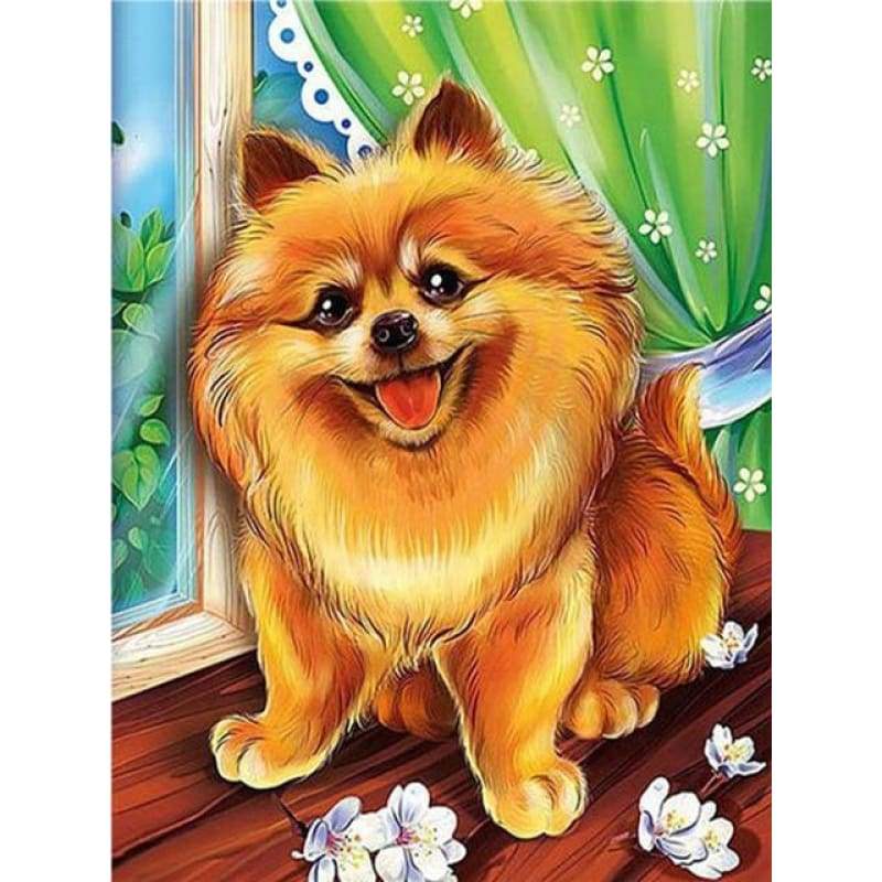 New Oil Painting Style Pet Dog Diy 5d Full Diamond Painting Kits QB5463