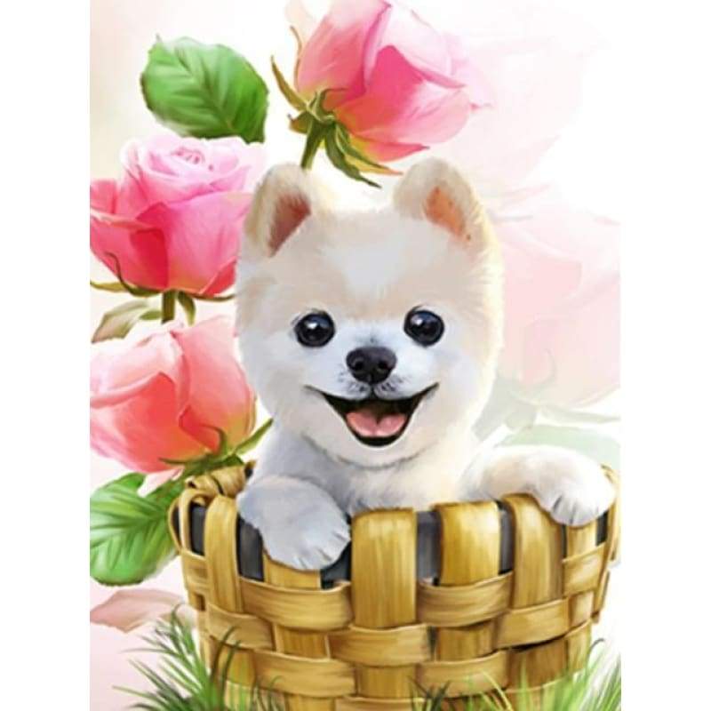 Oil Painting Style Embroidery Dog 5d Diamond Painting Kits VM8706