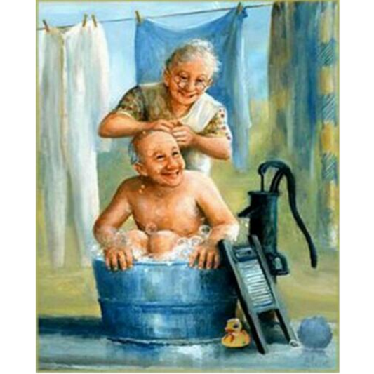 2019 Oil Painting Style Old Couple Diy 5d Diamond Painting Cross Stitch Kits VM3403