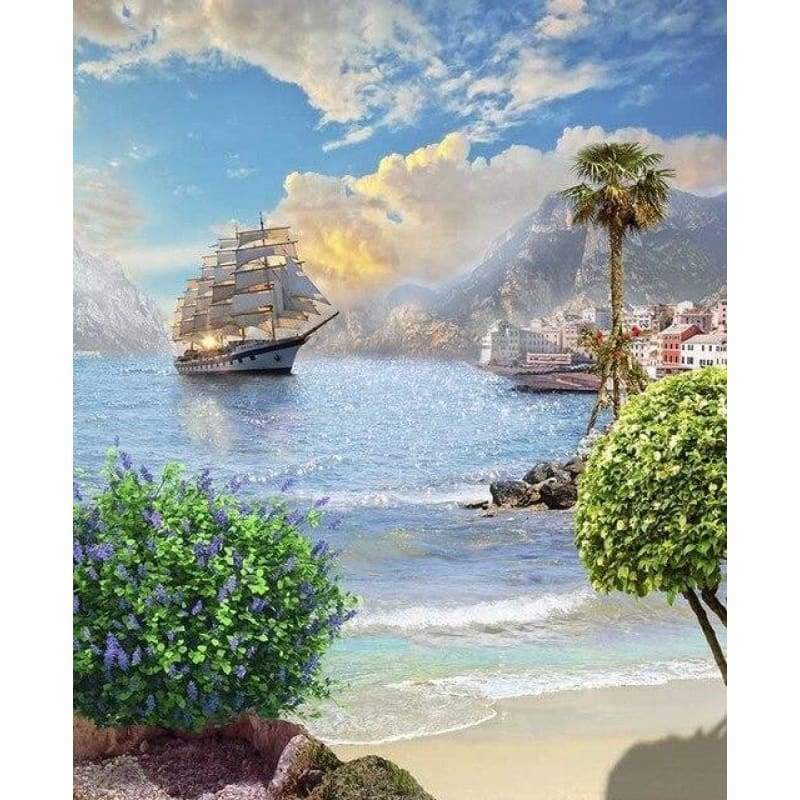 Boat Diy Paint By Numbers Kits PBN96218 - NEEDLEWORK KITS