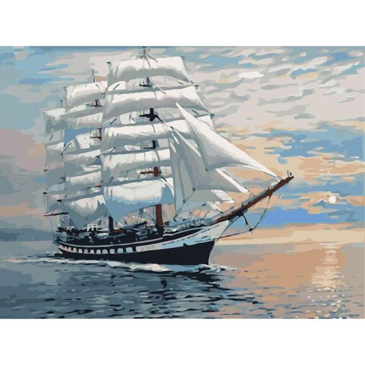 Boat Diy Paint By Numbers Kits SY-4050-002 - NEEDLEWORK KITS