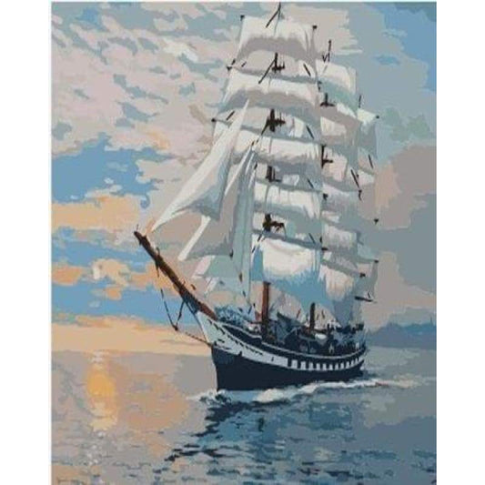 Boat Diy Paint By Numbers Kits ZXB981-23 - NEEDLEWORK KITS