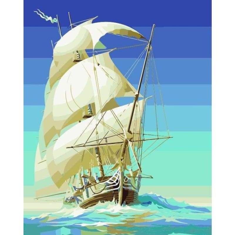 Boat Diy Paint By Numbers Kits ZXE564 - NEEDLEWORK KITS