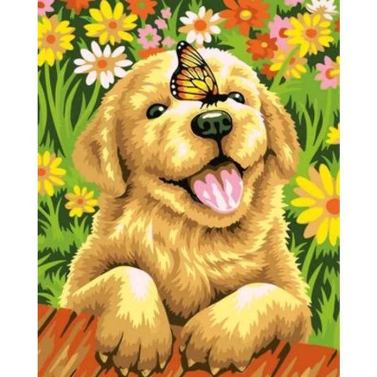 Dog Diy Paint By Numbers Kits ZXQ1790 - NEEDLEWORK KITS