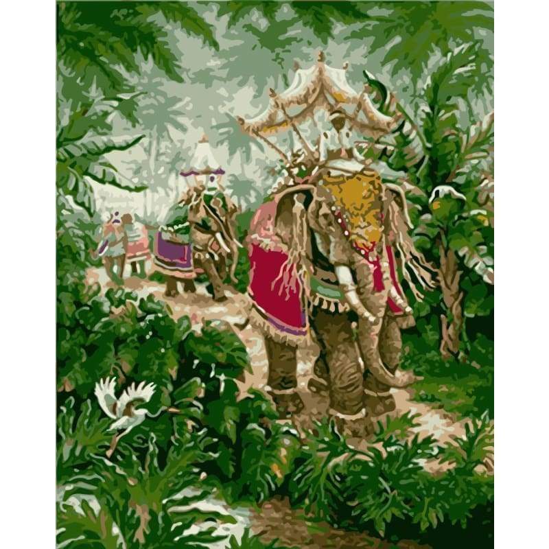 Elephant Diy Paint By Numbers Kits WM-1141 - NEEDLEWORK KITS