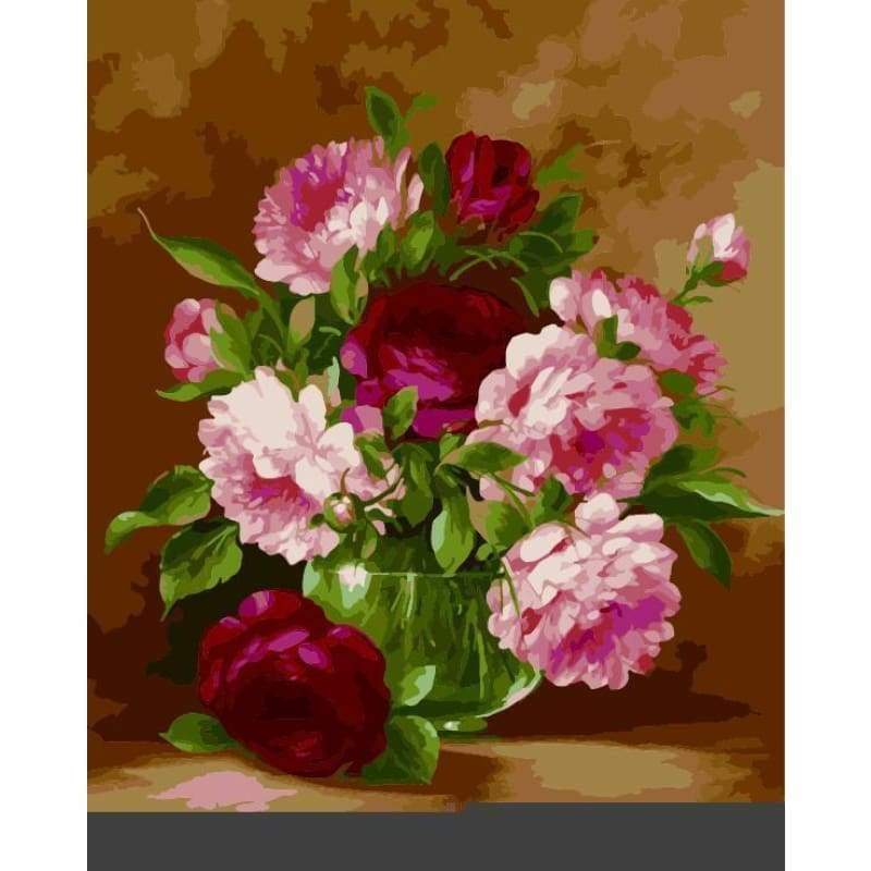 Flower Diy Paint By Numbers Kits ZXE621 - NEEDLEWORK KITS