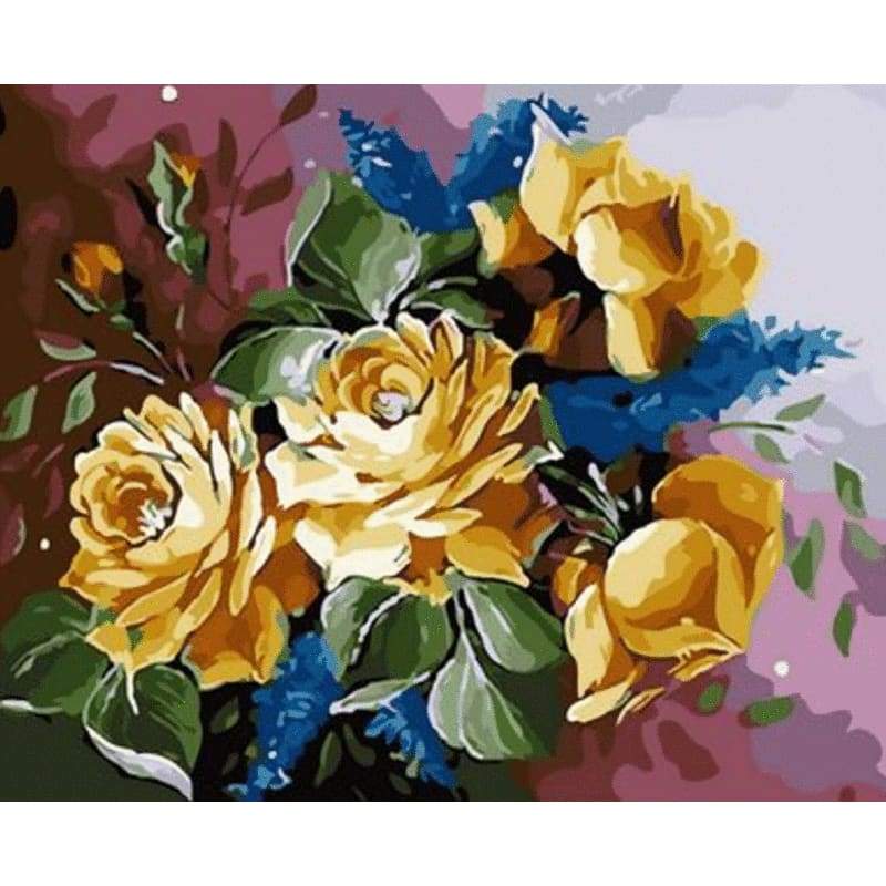 Flower Diy Paint By Numbers Kits ZXQ2417 - NEEDLEWORK KITS