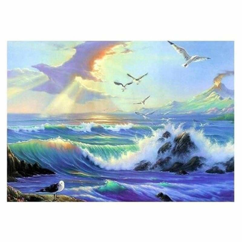 Full Drill - 5D Diamond Painting Kits Amazing Sea Gull and 