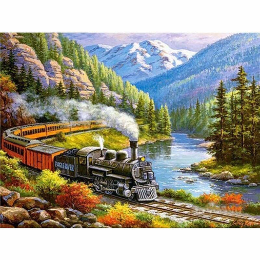 Full Drill - 5D Diamond Painting Kits Driving Train - 3