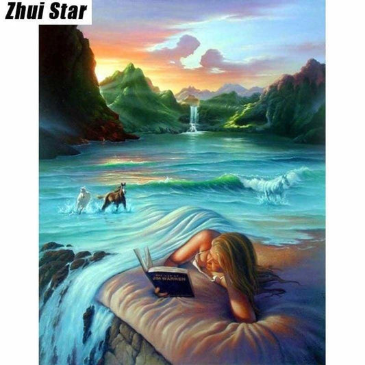 Full Drill - 5D DIY Diamond Painting Kits Beautiful Sea 