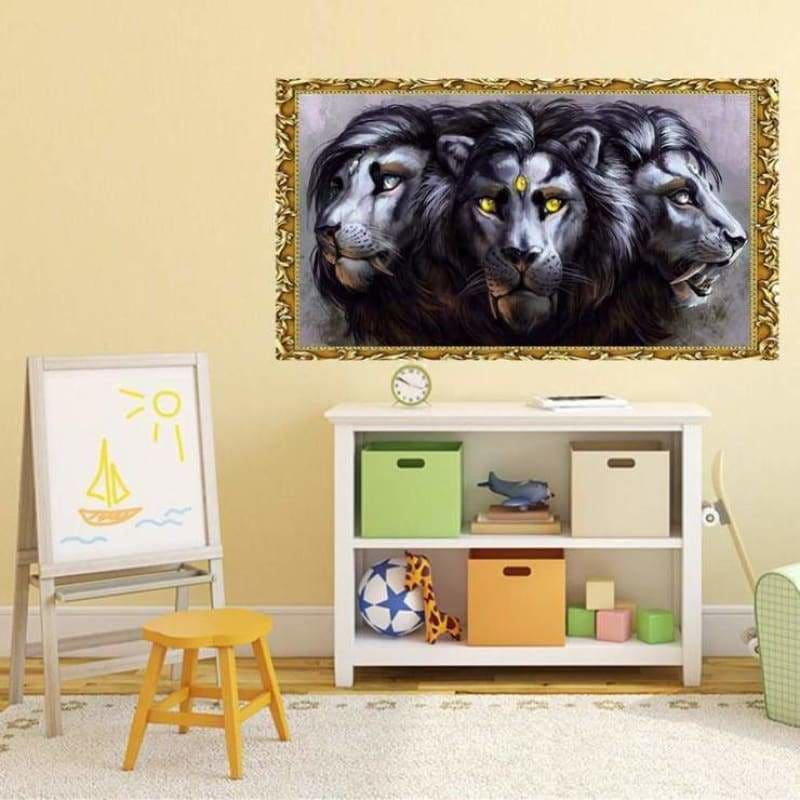 Full Drill - 5D DIY Diamond Painting Kits Cartoon Cool Lion 