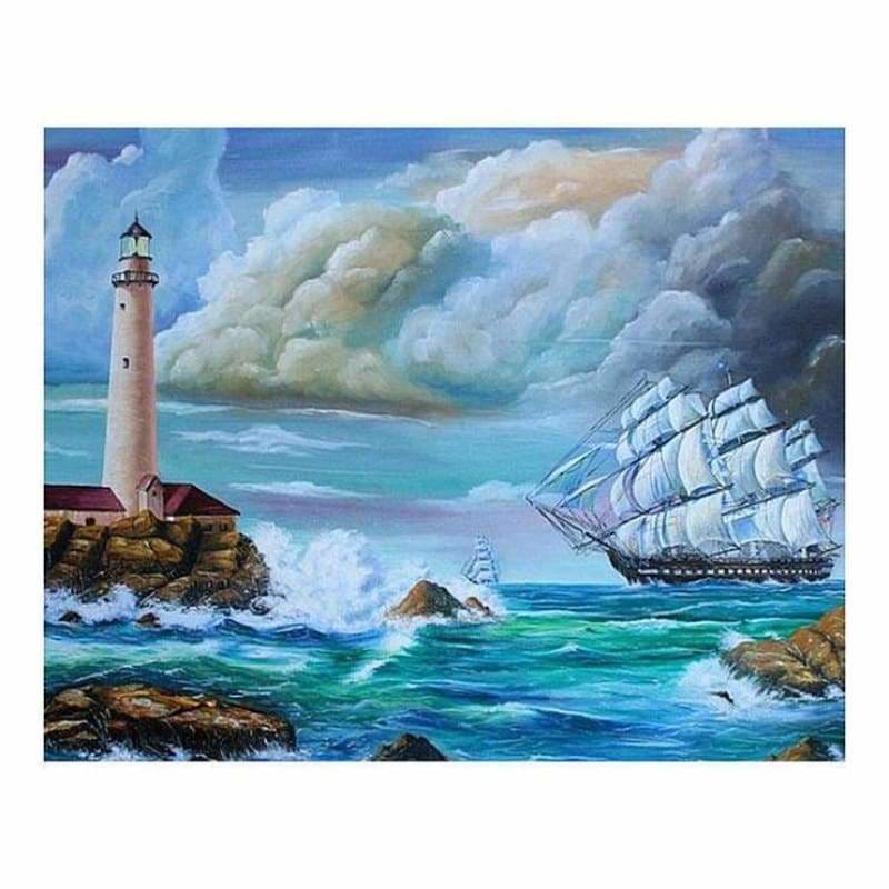 Full Drill - 5D DIY Diamond Painting Kits Cartoon Lighthouse