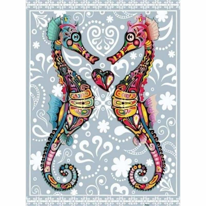 Full Drill - 5D DIY Diamond Painting Kits Cartoon Seahorse 