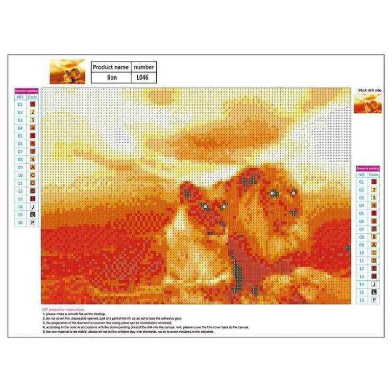 Full Drill - 5D DIY Diamond Painting Kits Dream Lion Lover -