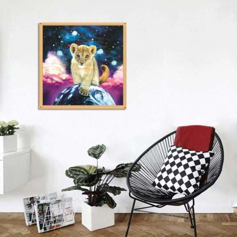 Full Drill - 5D DIY Diamond Painting Kits Fantasy Cute Lion 