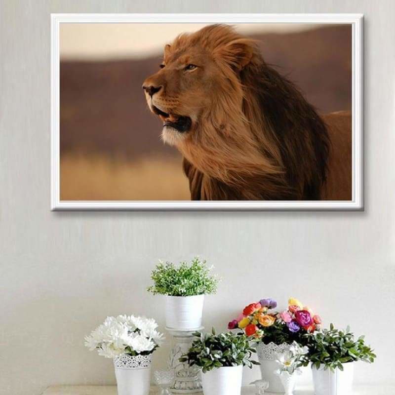 Full Drill - 5D DIY Diamond Painting Kits Fierce Lion - 4