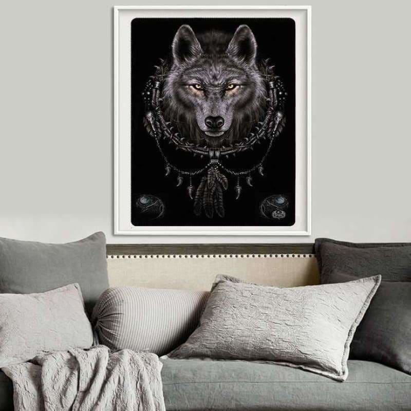 Full Drill - 5D DIY Diamond Painting Kits Wolf Dream Catcher