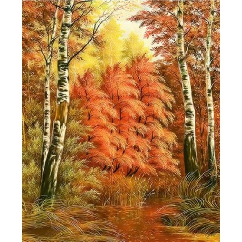 Landscape Forest Diy Paint By Numbers Kits ZXQ3450 - NEEDLEWORK KITS