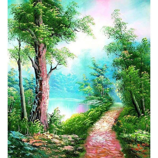 Landscape Nature Tree Diy Paint By Numbers Kits PBN90872 - NEEDLEWORK KITS