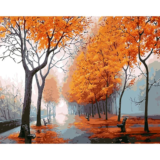 Landscape Street Tree Diy Paint By Numbers Kits PBN91328 - 2