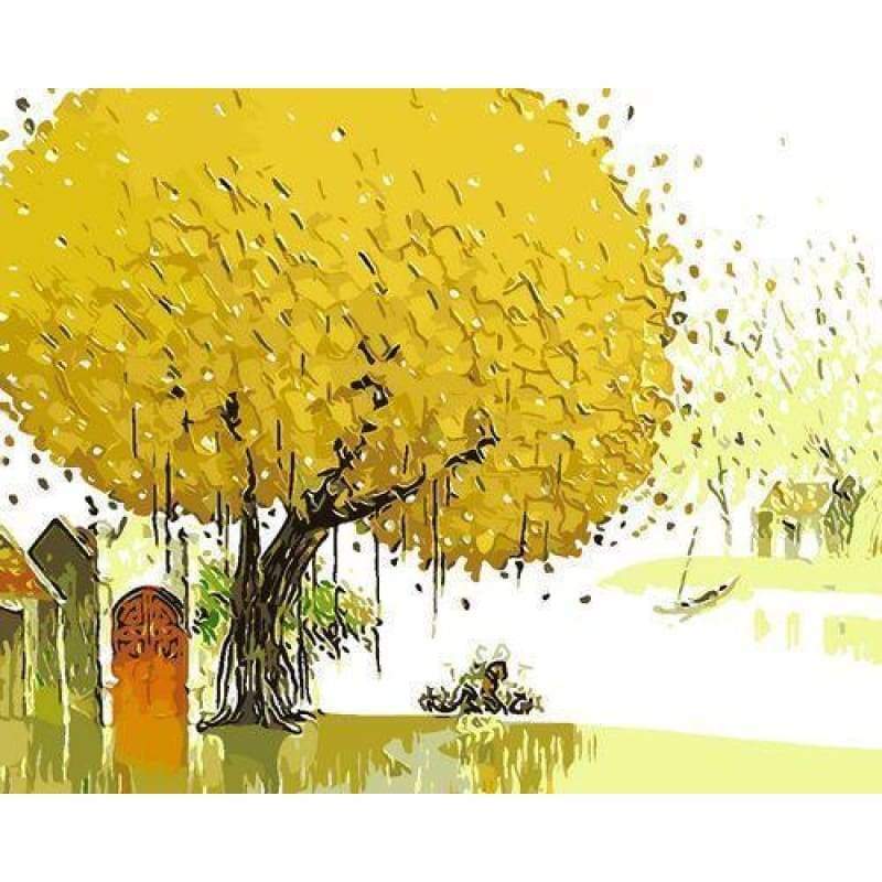 Landscape Tree Diy Paint By Numbers Kits ZXQ067 - NEEDLEWORK KITS