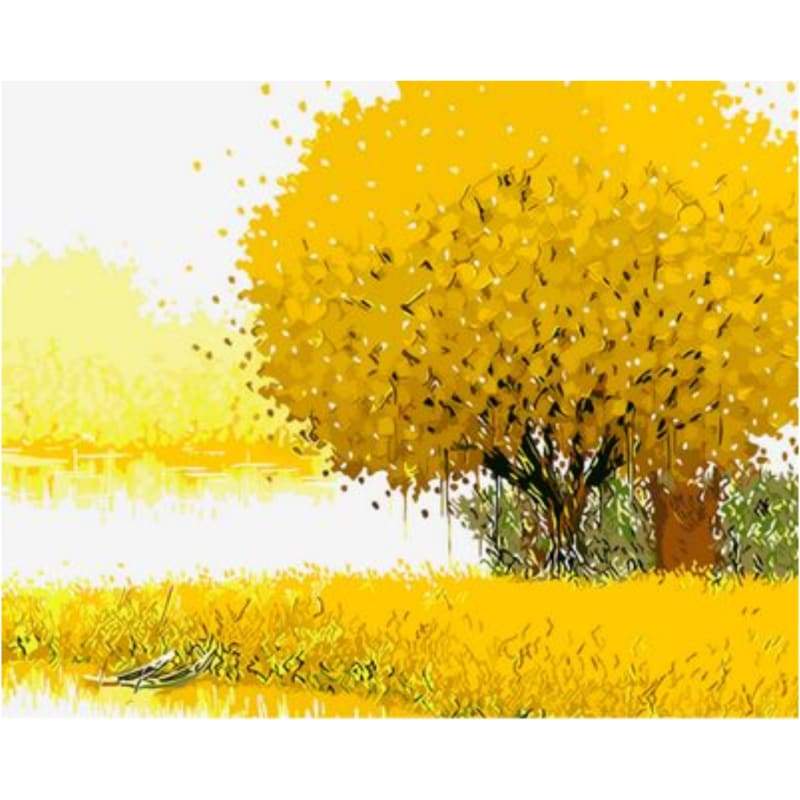 Landscape Tree Diy Paint By Numbers Kits ZXQ473 - NEEDLEWORK KITS