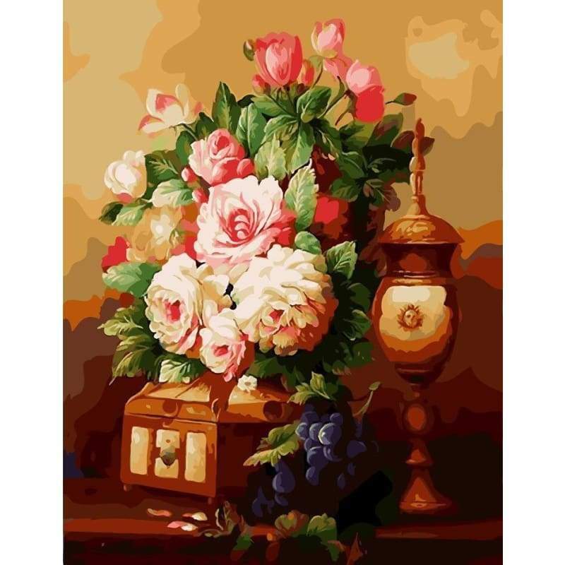 Multi Colors Flower Paint By Numbers Kits PBN91302 - NEEDLEWORK KITS