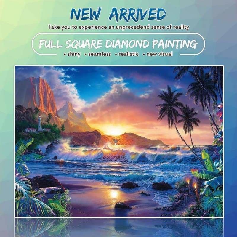 New Dream Landscape Beach Sea Full Drill - 5D Diy Diamond 