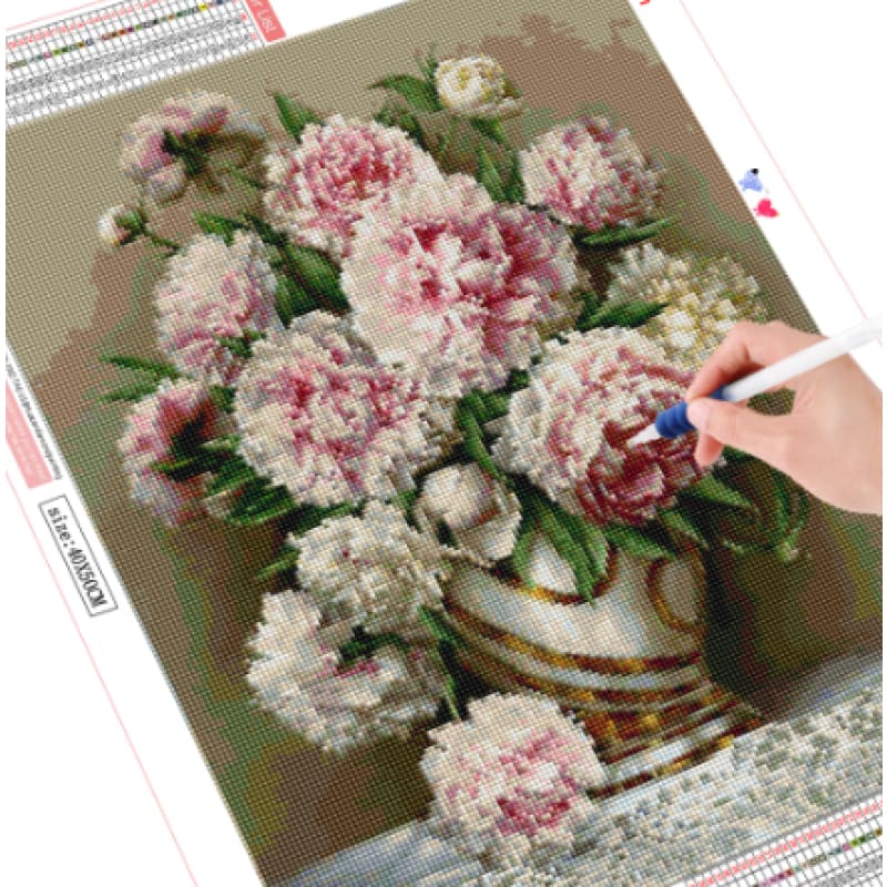 Peony in a Vase - NEEDLEWORK KITS