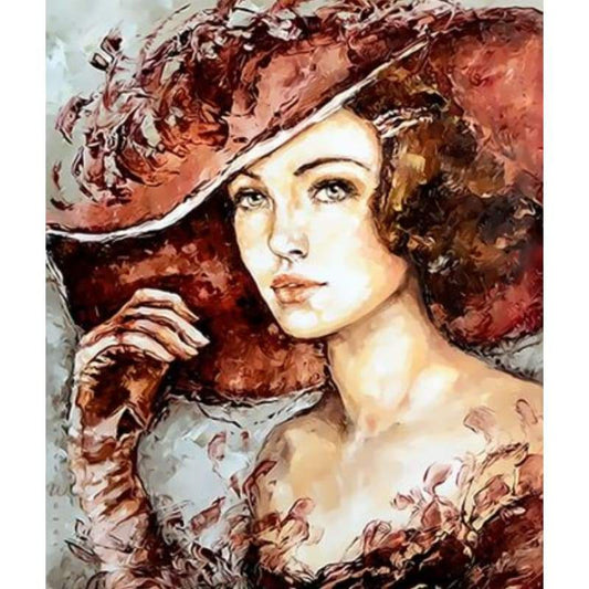 Portrait Woman Diy Paint By Numbers Kits ZXQ3980 - NEEDLEWORK KITS